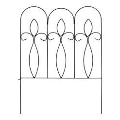 Woodside Felbrigg Metal Garden Border Edging, Outdoor Lawn Fencing, 3m Total Length, Pack Of 5 -Serene Spaces 1A4VHWQZEAJ