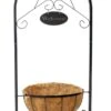 Woodside Hanging Coconut Flower Basket Planter Stand With Garden Welcome Sign -Serene Spaces 1GEJMD4HMJ4