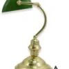 Bankers Desk Lamp Polished Brass And Green Glass With Swivel Head 60W Hausen 2 Bankers Desk Lamp Polished Brass And Green Glass With Swivel Head 60W Hausen -Serene Spaces 21YGEFI0CRW