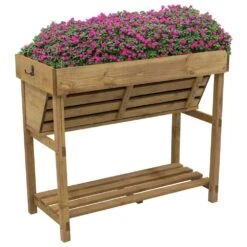 Woodside Thurne Raised Wooden Garden Bed Planter, Plants & Vegetable/Herb Box -Serene Spaces 2CEZMR22OA0