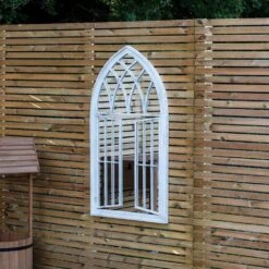Woodside Truro XL Decorative Arched Outdoor Garden Mirror, W: 64cm X H: 117.5cm -Serene Spaces 34HNRJ3HPYB