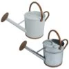 Woodside 9L Metal Garden And Plant Watering Can With Rose