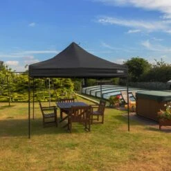 Woodside 3x3m Fully Waterproof, Heavy Duty Pop Up Gazebo + Carry Bag & Sand Bags -Serene Spaces 3Y5QCUQF2RT
