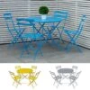 Woodside Wilby Folding Outdoor Bistro Metal Dining Set, Foldable Garden Table & Chairs -Serene Spaces 41OCK5GWK4F