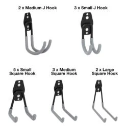 Woodside Heavy Duty Wall Mounted Garage Hanging Hooks, Utility Tool Hangers (Pack Of 15) -Serene Spaces 4JVCAFQ4ELH