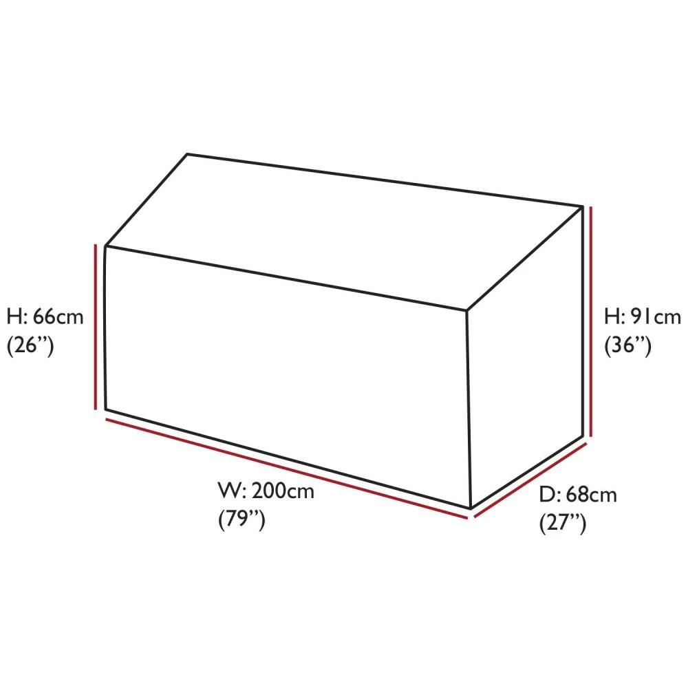 Oxbridge Large (4 Seater) Bench Waterproof Cover GREEN 5 Oxbridge Large (4 Seater) Bench Waterproof Cover GREEN - Image 3