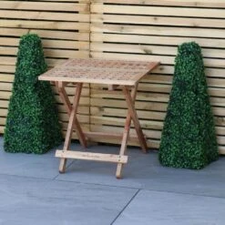 Woodside Belford Folding Walnut Wood Table -Serene Spaces 4K205R5WMCV