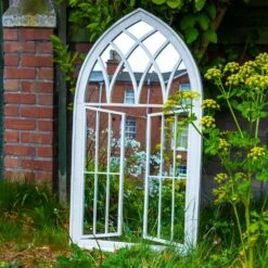 Woodside Truro XL Decorative Arched Outdoor Garden Mirror, W: 64cm X H: 117.5cm -Serene Spaces 4U0Y0Y0QUV3