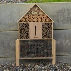 Woodside Standing Wooden Insect Hotel With Ground Stakes, Outdoor Bug/Bee House -Serene Spaces 5KRMSHE4BOY