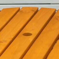 Maribelle 6 Seater Round Wooden Garden/Pub Bench - STAINED -Serene Spaces 5ML0M2JIWVN