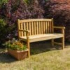 Woodside Narford Outdoor Wooden 2 Seater Bench Garden Patio Furniture -Serene Spaces AA5DJSGV4YB