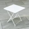Woodside Indoor/Outdoor Folding Garden Side Table, Foldable White Coffee Table 1 Woodside Indoor/Outdoor Folding Garden Side Table, Foldable White Coffee Table -Serene Spaces AJBFDTTNFAG