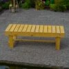 Woodside 2 Seater Garden Patio Bench, Outdoor Wooden Loveseat, Hard Pine Wood -Serene Spaces ALIITQYVMD5