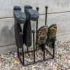 Woodside Morston Steel Wellington Boot Rack/Walking Boot Storage Stand, Indoor & Outdoor -Serene Spaces AVFZHKT303M