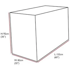 Oxbridge Black Bistro Waterproof Outdoor Garden Patio Set Furniture Cover -Serene Spaces AWHCQJLPTVZ