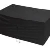 Woodside Heavy Duty Waterproof Garden Rattan Cube Set Cover BLACK 115x175x74cm -Serene Spaces AWVLTRSSJGH