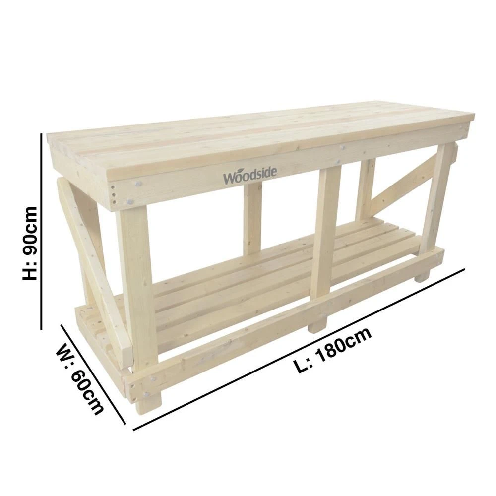 Woodside 1.8M Wooden Work Bench 6 Woodside 1.8M Wooden Work Bench - Image 4