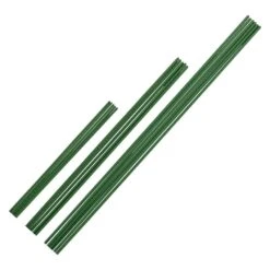 Woodside Green Garden Plant Stakes, Coated Steel Support Spikes, Pack Of 50