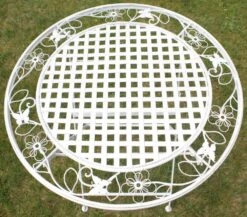 Maribelle Folding Garden Patio Furniture Set Round Table And Two Square Chairs -Serene Spaces BK0EEYNKFVN