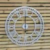 Woodside Large Indoor/Outdoor Grey Garden Wall Clock With Roman Numerals -Serene Spaces BMJB3R5TXRU