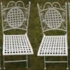 4 X Maribelle Folding Square Outdoor Garden Patio Chair White Floral Furniture -Serene Spaces BW022UTFV0S