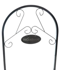 Woodside Hanging Coconut Flower Basket Planter Stand With Garden Welcome Sign -Serene Spaces CXXESXOQ0YW