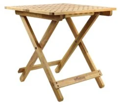 Woodside Belford Folding Walnut Wood Table -Serene Spaces CZV5IHQHPLR