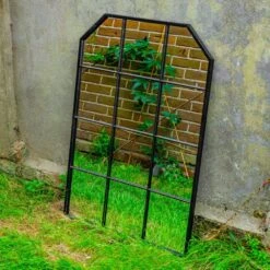 Woodside Ayton XL Decorative Rectangle Outdoor Garden Mirror, W: 70cm X H: 100cm -Serene Spaces D5ISSMTKAT5