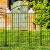 Woodside Brooke Metal Garden Decorative Border Fencing, Outdoor Edging Pack Of 4
