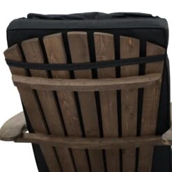 Woodside Luxury Outdoor Padded Seat & Back Cushion For Garden Adirondack Chair - BLACK -Serene Spaces DZEMOWNBPBM