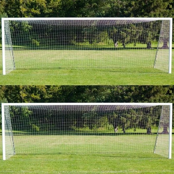 PAIR Of 24FT X 8FT Football Net (1M Top Runback, 2.85M Bottom Runback) 2 PAIR Of 24FT X 8FT Football Net (1M Top Runback, 2.85M Bottom Runback)