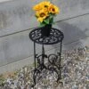 Woodside Heavy Duty Cast Iron Indoor/Outdoor Home/Garden Plant Pot Display Stand -Serene Spaces EPAM4TMMPEY