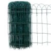 Woodside 0.65m X 25m Green Garden Metal PVC Coated Wire Border Fencing