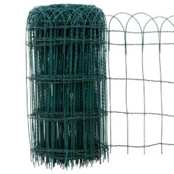 Serene Spaces 20 Woodside 0.65m X 25m Green Garden Metal PVC Coated Wire Border Fencing