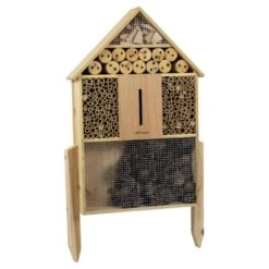 Woodside Standing Wooden Insect Hotel With Ground Stakes, Outdoor Bug/Bee House -Serene Spaces GCS025JGAUS