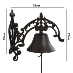 Woodside Cast Iron Wall Mounted Doorbell Vintage/Antique Design For Garden & Home -Serene Spaces H0WGRSNU1GG