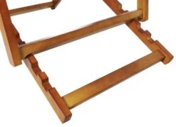 Woodside Traditional Folding Beach/Garden Wooden Deck Chair Seaside Lounger, Light Blue/White -Serene Spaces HAX1JZC3JGT