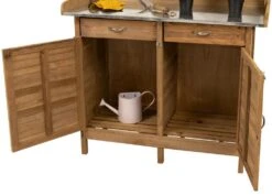 Woodside Fritton Potting/Planting Bench With Cabinet, DIY Workstation Table -Serene Spaces HF1IBFETNC1