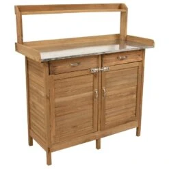 Woodside Fritton Potting/Planting Bench With Cabinet, DIY Workstation Table -Serene Spaces HG0AA5OFJWE