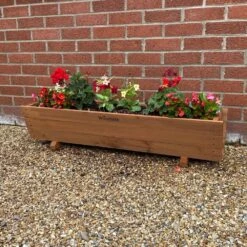 Woodside Sutton Wooden Garden Planter Plant/Flower Trough Container Box -Serene Spaces HPFXGL4SHJT