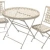 Woodside Ostend Folding Metal Outdoor Garden Patio Dining Table And 2 Chairs Set -Serene Spaces HTKPNAORJOV