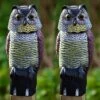 2 X Woodside Large Realistic Bird/Pigeon/Crow Owl Decoy With Rotating Head -Serene Spaces HTOCBFXP2D0