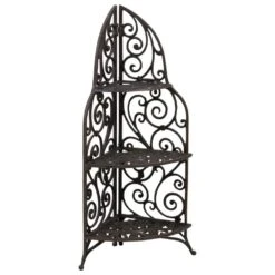 Woodside 3 Tier Cast Iron Indoor/Outdoor Heavy Duty Garden Plant & Flower Stand -Serene Spaces I0WNRCWXNHD