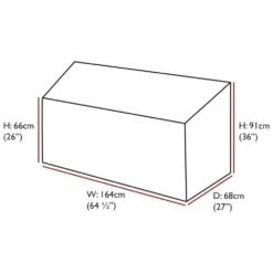 Oxbridge Medium (3 Seater) Bench Waterproof Cover GREEN -Serene Spaces I1MWZD4BWS4