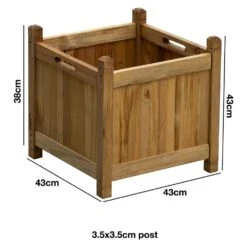 Woodside Stanfield Square Wooden Planter, Pack Of 2 -Serene Spaces IKZRLABJEIE