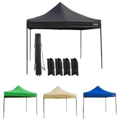 Woodside 3x3m Fully Waterproof, Heavy Duty Pop Up Gazebo + Carry Bag & Sand Bags -Serene Spaces INFIPPSN0JR