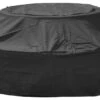 Woodside Black Waterproof Outdoor 8 Seater Round Picnic Table Cover -Serene Spaces IT0TRAGN5YB