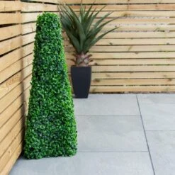 Woodside Topiary Obelisk Leaf Effect, Green 2ft Indoor Outdoor Decor (pack Of 2) -Serene Spaces JUDD3K4WSRN
