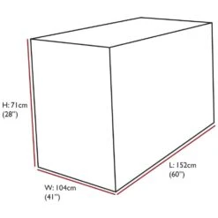 Oxbridge Black Small Table Waterproof Outdoor Garden Furniture Cover -Serene Spaces JVTJQ1VRME3