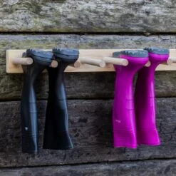 Woodside Wall Mounted Wooden Storage Rack For Wellington & Riding Boots -Serene Spaces KINY0VOXWKE